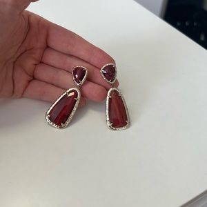EUC Maroon Kendra Scott earrings